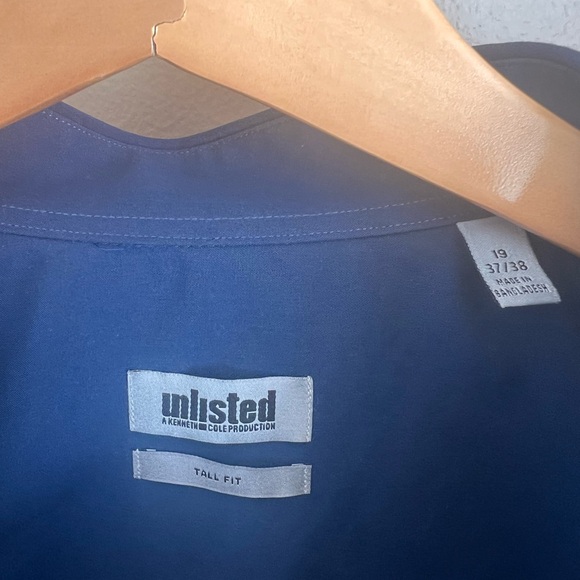 Big & Tall Kenneth Cole Deep Blue Dress Shirt Tall Fit - Picture 2 of 3